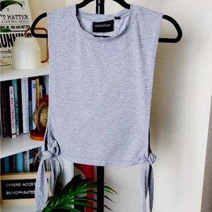 Minkpink Metallic Open Side Tie Tank - Sz Small
